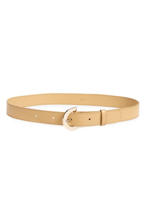 C Buckle Leather Belt