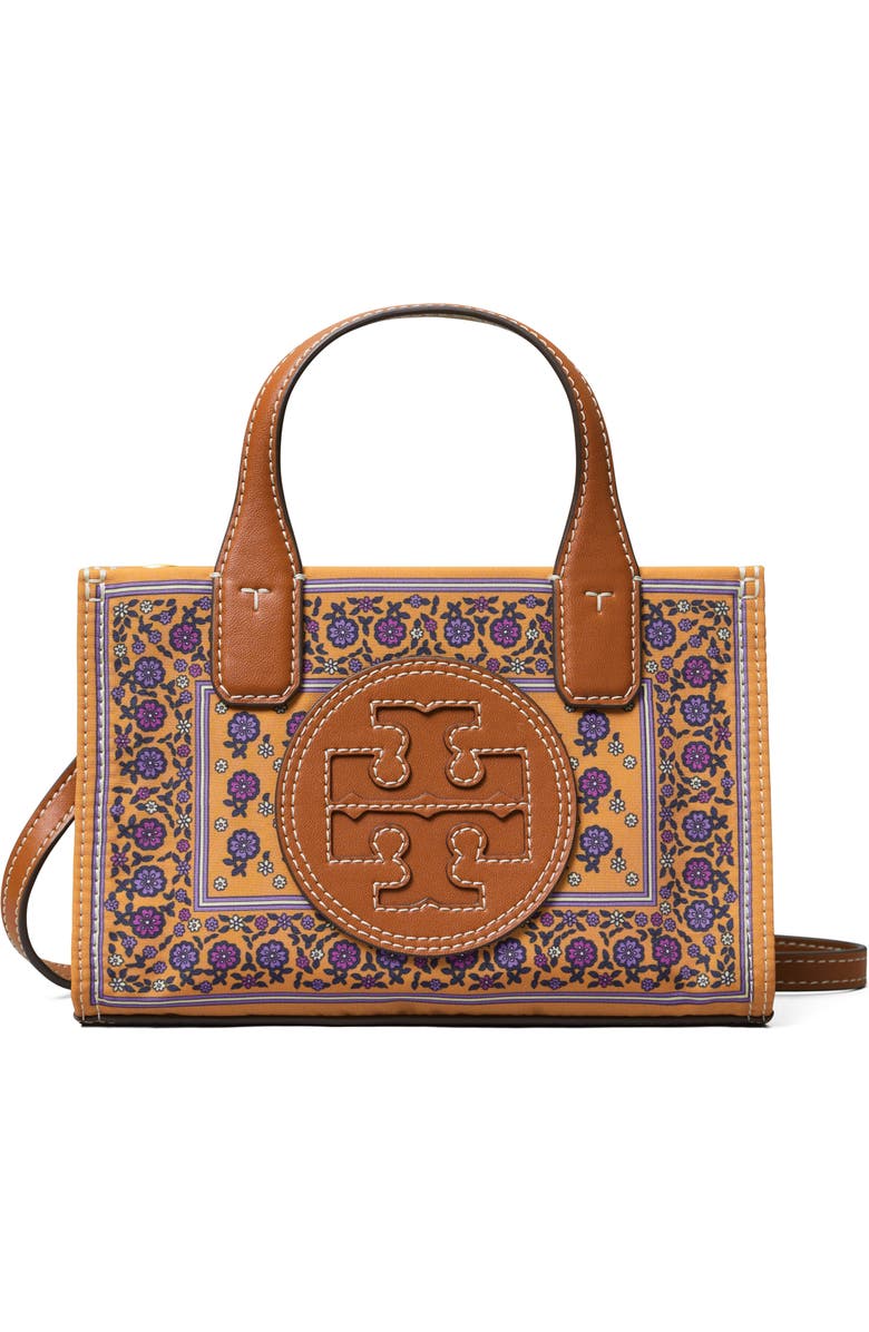 Tory Burch Mini Ella Floral Print Tote, Main, color,