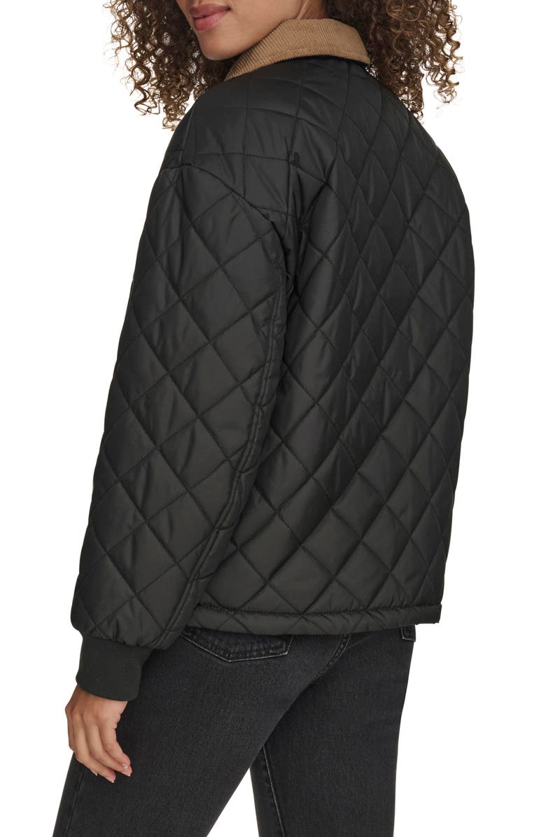 Levi's<sup>®</sup> Diamond Quilted Water Resistant Corduroy Collar Jacket, Alternate, color, 