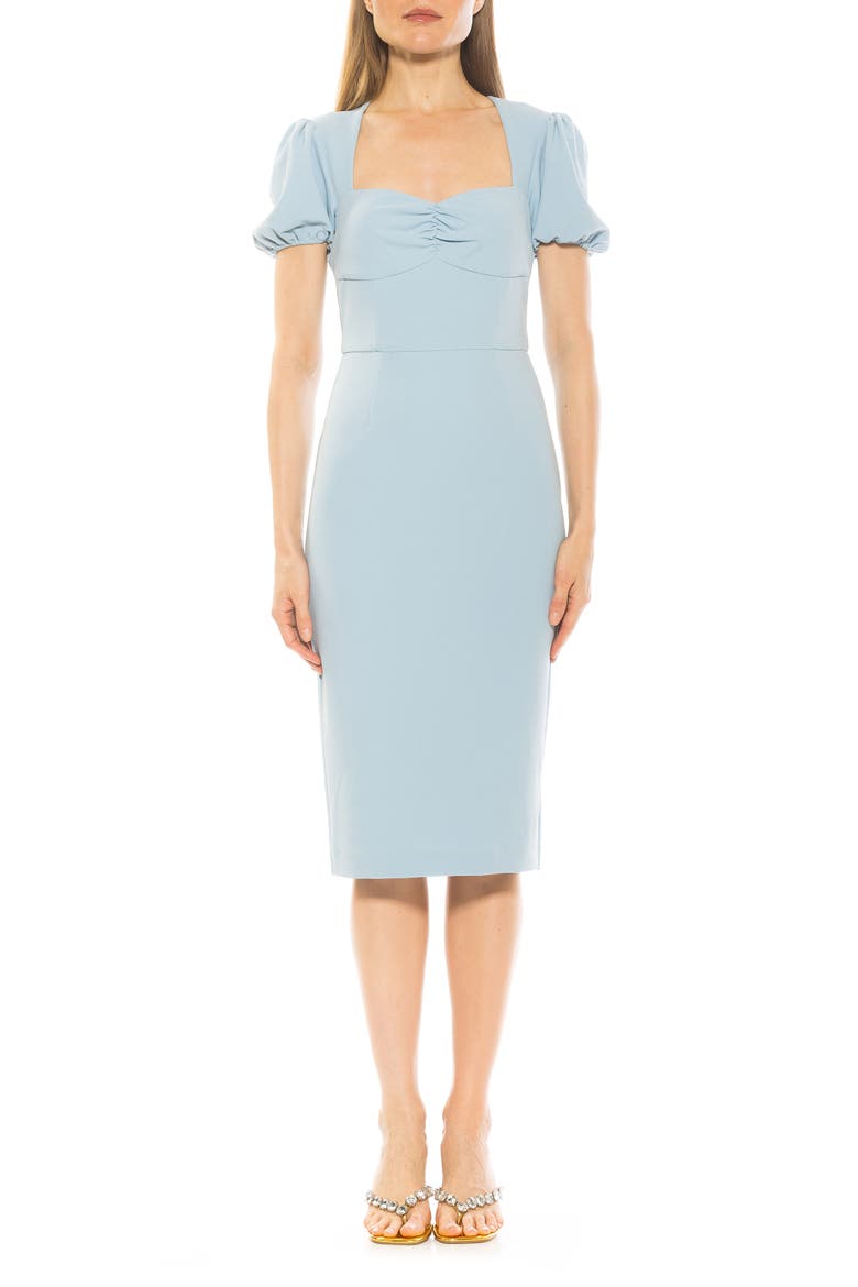 Micaela Sweetheart Neck Sheath Dress, Main, color, HALOGEN BLUE