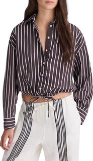 Madewell Drawstring Poplin Button-Up Shirt