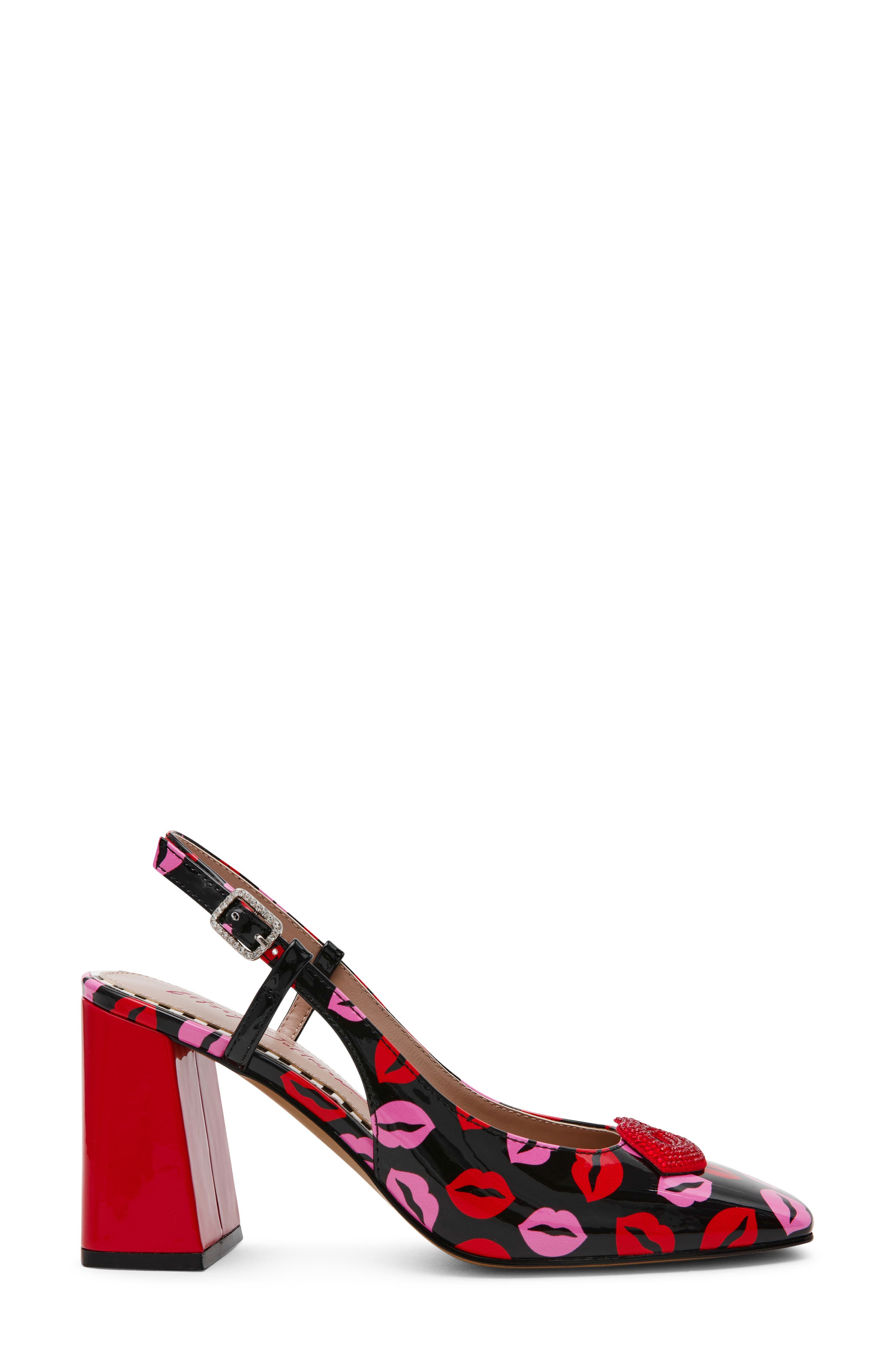 Betsey Johnson Ashhley Slingback Pump, Alternate, color, Multi Lips