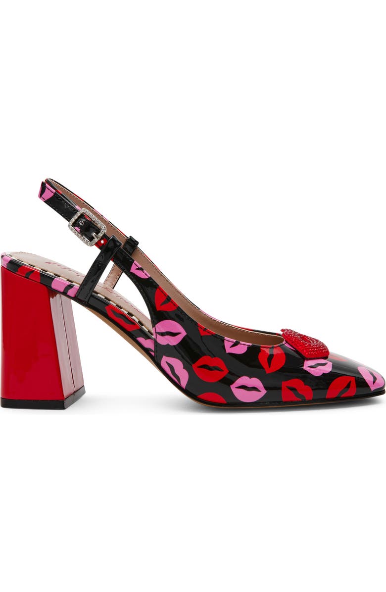 Betsey Johnson Ashhley Slingback Pump, Alternate, color, Multi Lips
