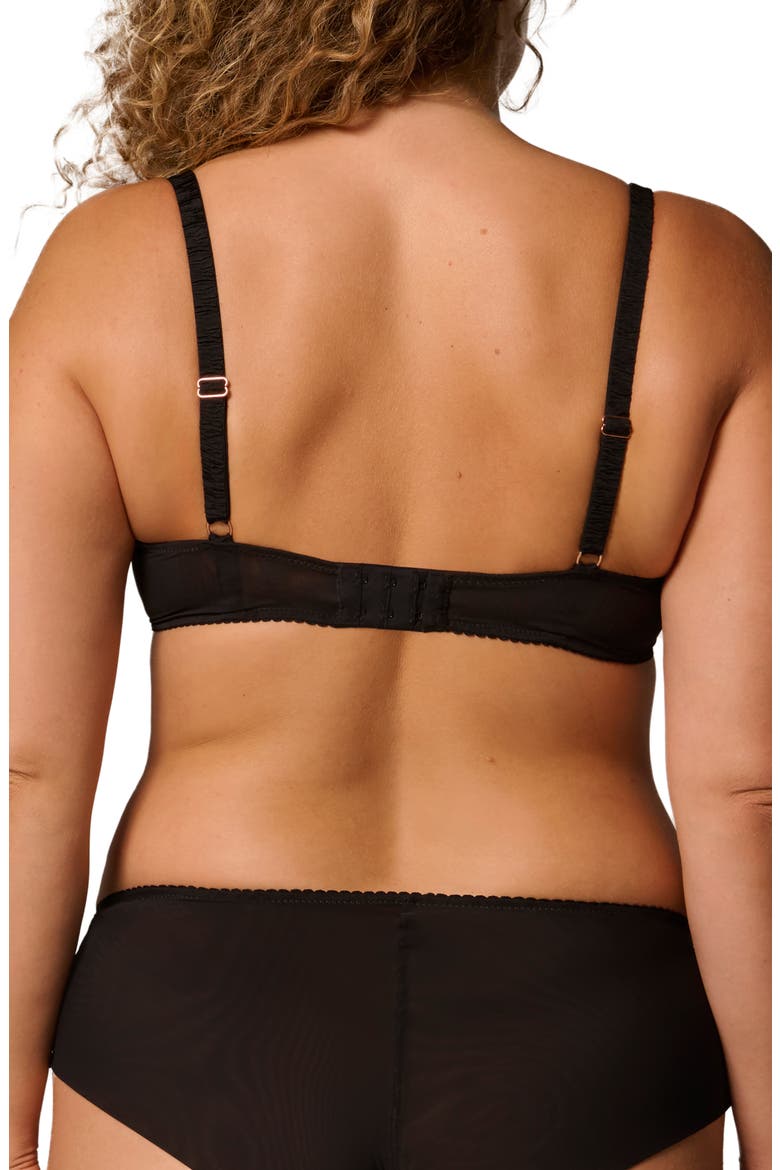 Idole Underwire Lace Demi Bra, Alternate, color, BLACK