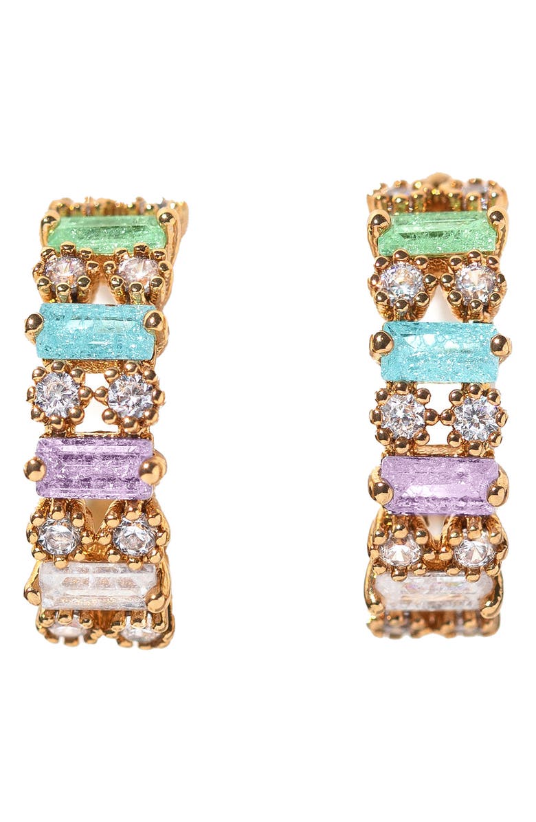 Girls Crew Aloe Huggie Hoop Earrings, Main, color, Gold