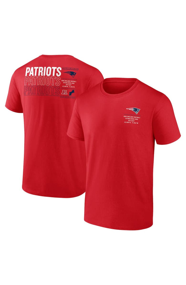 FANATICS Men's Fanatics Red New England Patriots Repeat Stats T-Shirt, Main, color, Red
