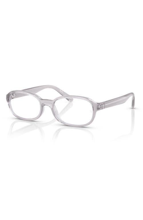 Shop Ray Ban Ray-ban Kids' 46mm Small Pillow Optical Glasses In Transparent Grey