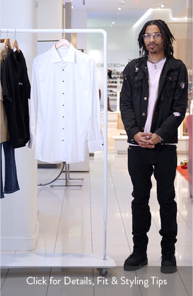 Luxury Black Tie Modern Fit Dress Shirt, sales video thumbnail