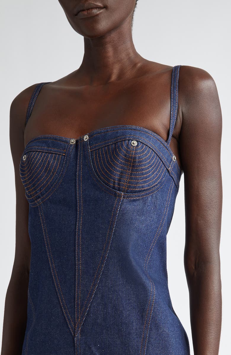 Jean Paul Gaultier Denim Mermaid Maxi Dress, Alternate, color, 