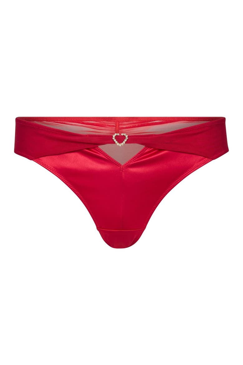 Libi Cheeky Panties, Alternate, color, Dark red