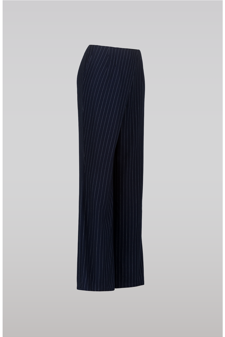 Navy Pinstripe Trousers, Alternate, color, Navy