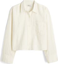 Madewell Linen & Cotton Straight Hem Shirt