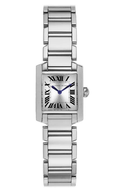 Mini Square Two-Hand Quartz Bracelet Watch, 20mm x 20mm
