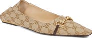 Gucci Vittoria Horsebit GG Canvas Convertible Flat