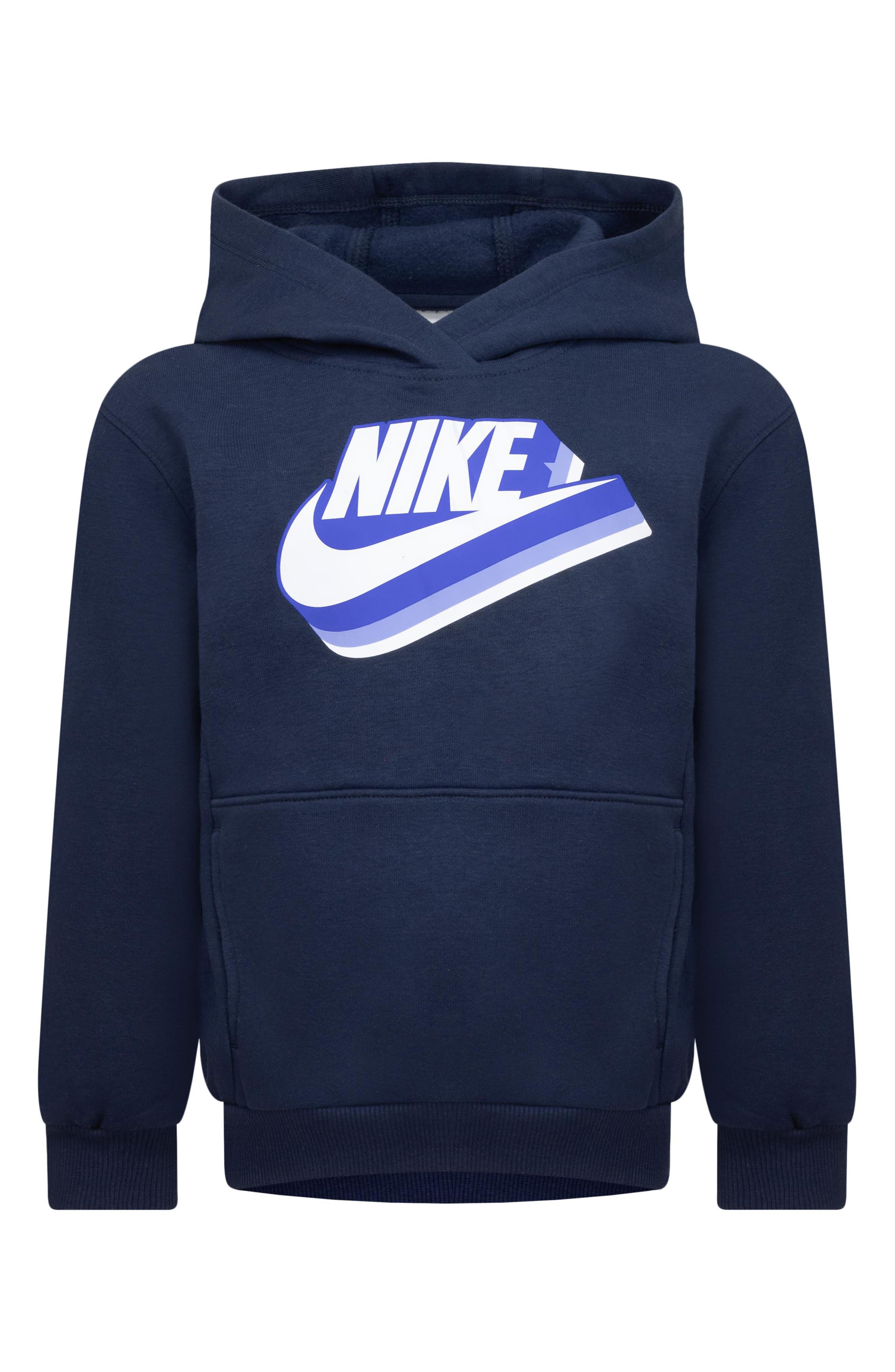 Nike Kids' Swoosh Futura Graphic Print Hoodie