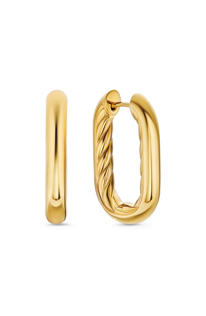 David Yurman DY Madison<sup>®</sup> Smooth Hoop Earrings in 18K Gold, 24.3mm, Main, color, Gold
