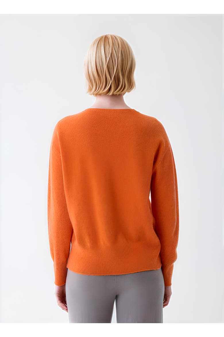 Cashmere Seamless Long Sleeve  Crewneck, Alternate, color, SANGUINE