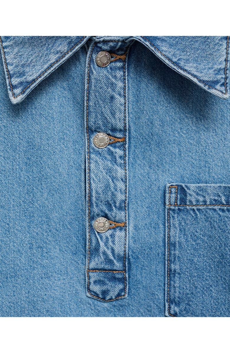 MANGO Denim Popover Top, Alternate, color, 