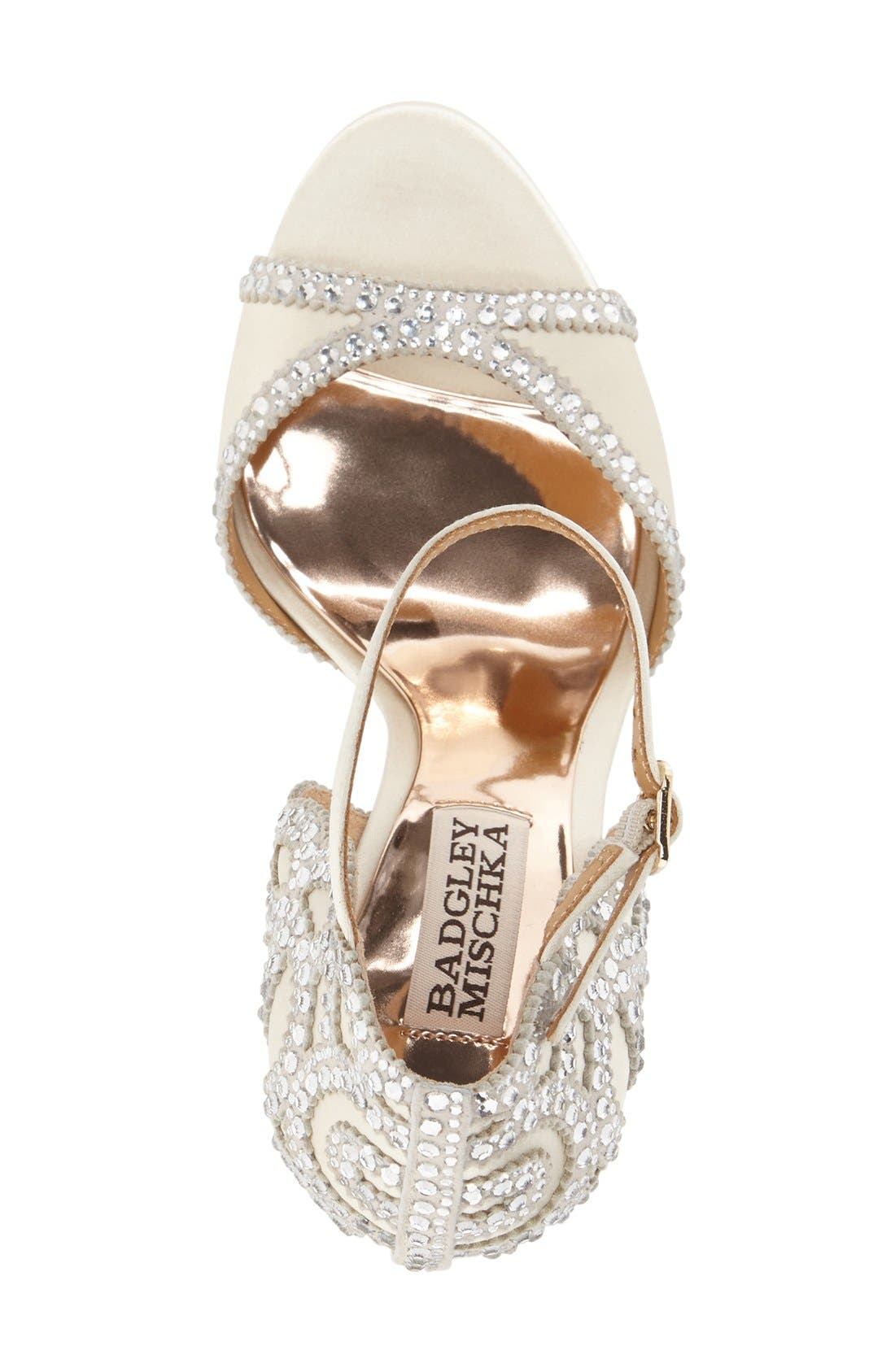 Roxy Sandal, Alternate, color, IVORY SATIN