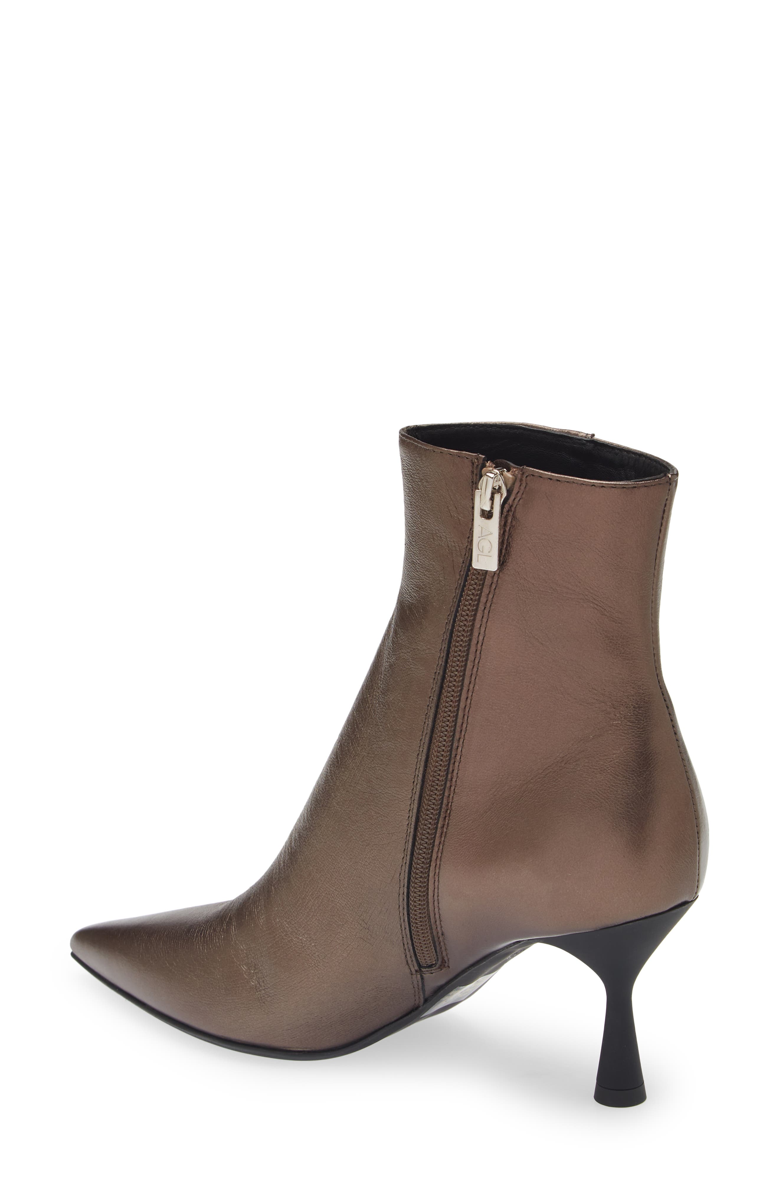 AGL Ide Metallic Leather Bootie, Alternate, color, 