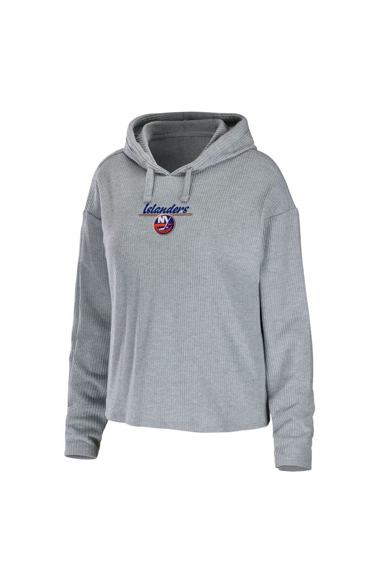 WEAR by Erin Andrews Women's WEAR by Erin Andrews Heather Gray New York Islanders Logo Pullover Hoodie & Pants Sleep Set, Alternate, color, Heather Gray