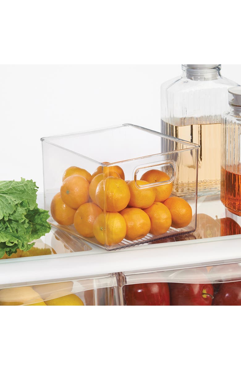 iDesign Pantry Storage Bin with Handles - Set of 2 - Clear - Made in USA, Alternate, color, Clear