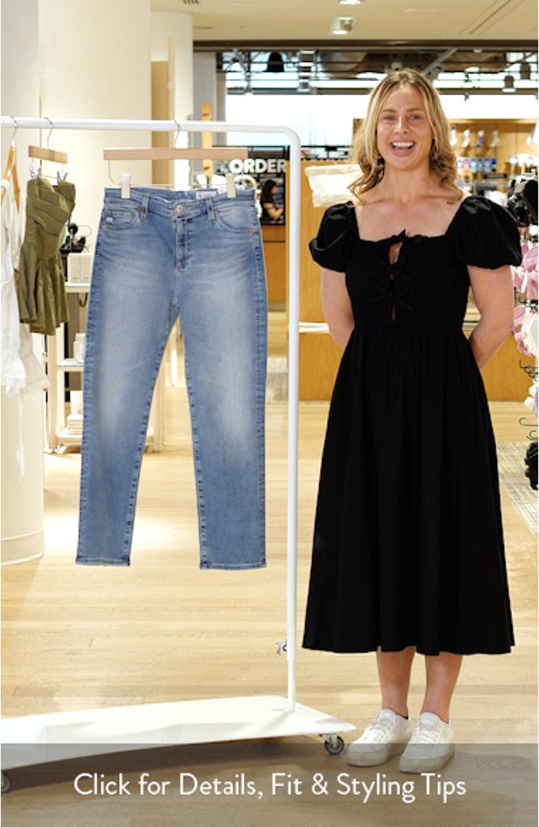 Mari Mid Rise Slim Straight Leg Jeans, sales video thumbnail