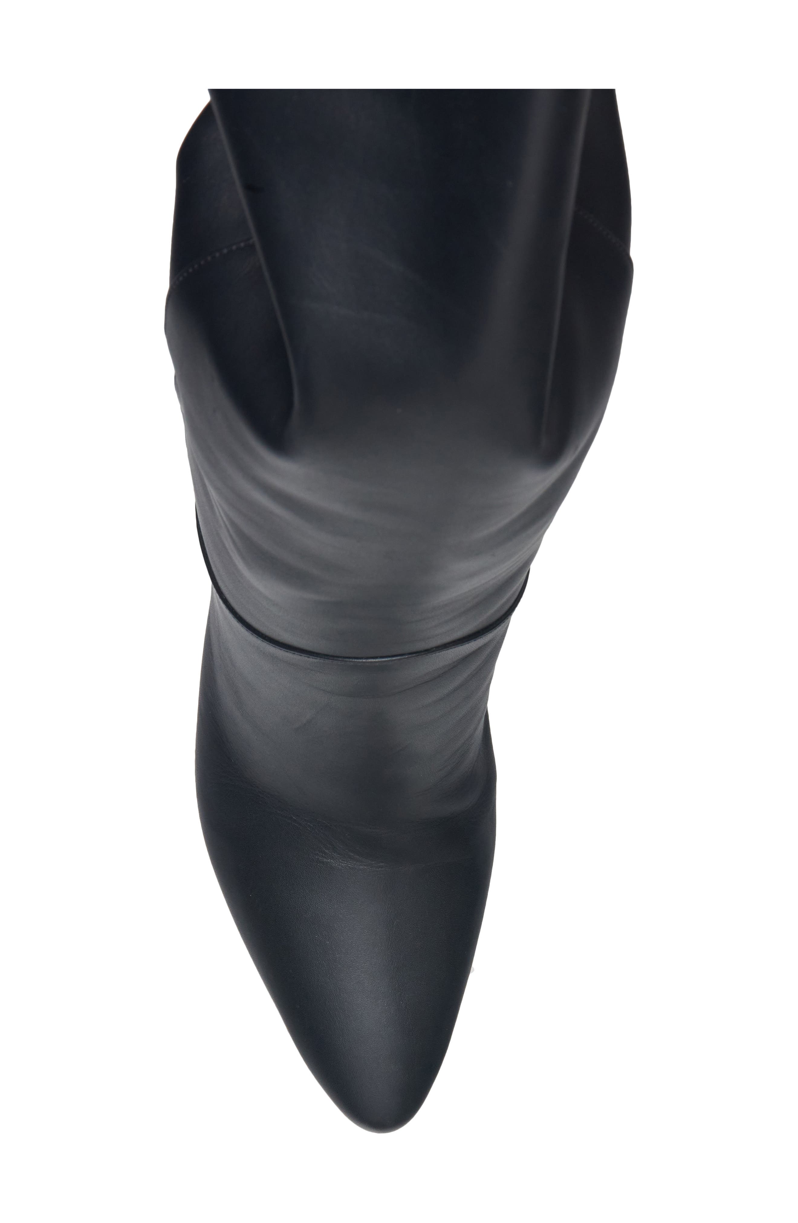 Deboot Gold Heel Over the Knee Boot, Alternate, color, BLACK