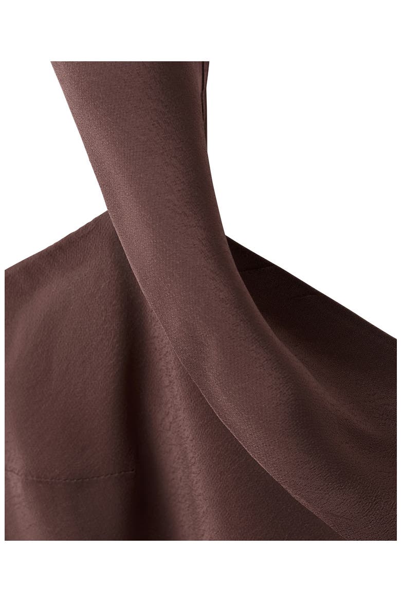 Mixed Asymmetrical Top, Alternate, color, BROWN