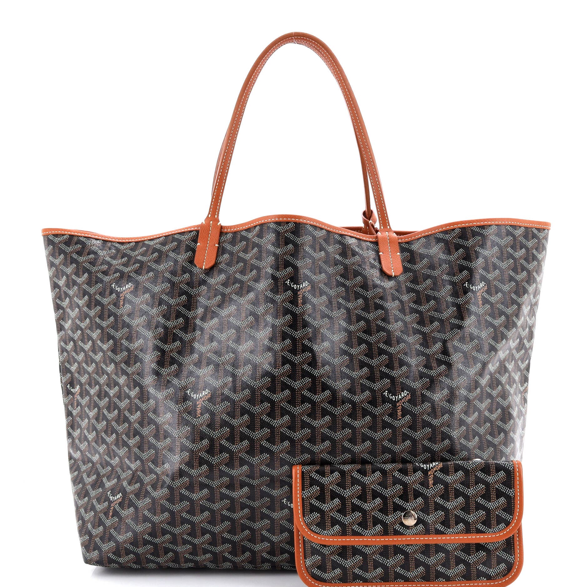 Pre-Owned Goyard Saint Louis Tote Coated Canvas GM, Alternate, color, Brown
