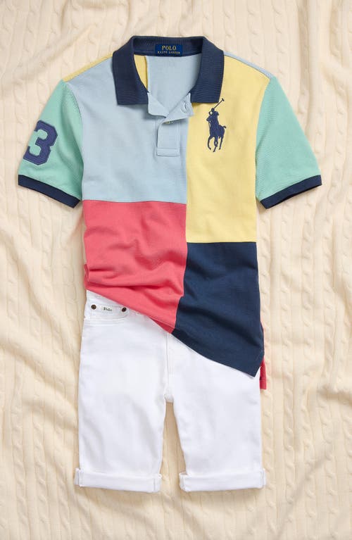 Polo Ralph Lauren Kids' Cotton Stretch Denim Shorts In Dell White