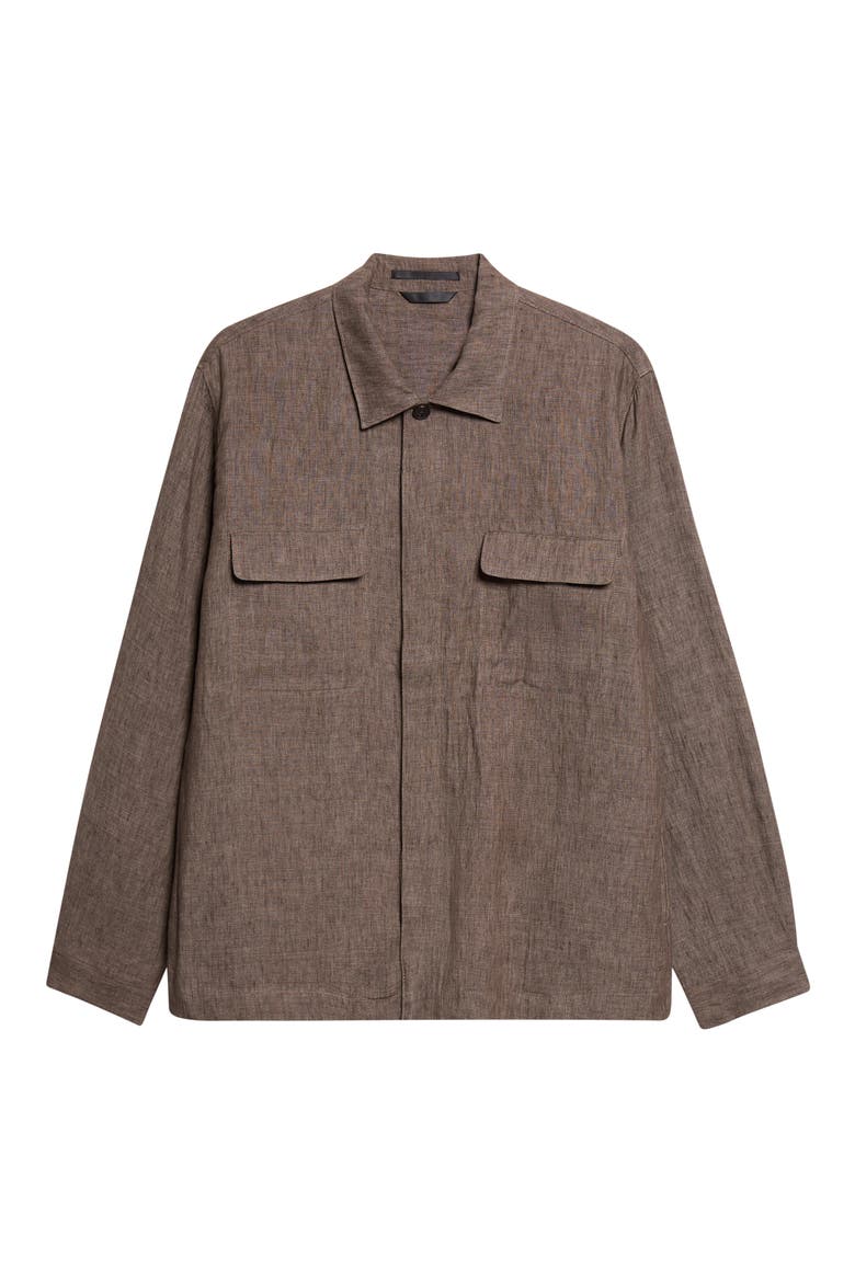 Linen Overshirt, Alternate, color, DARK WALNUT26