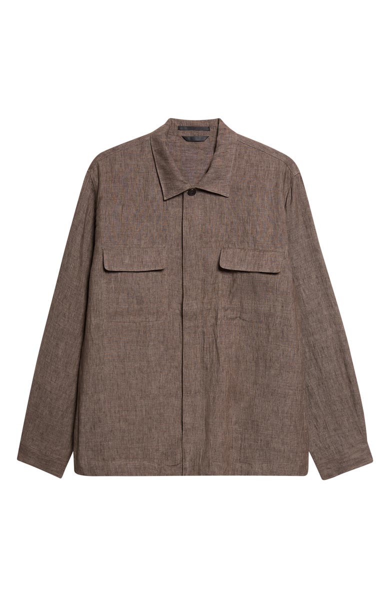 Sunspel Linen Overshirt, Main, color, Dark Walnut26