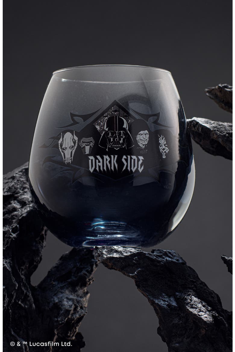 Star Wars Dark Side Set of 4 Stemless Drinking Glasses, Alternate, color, BLACK