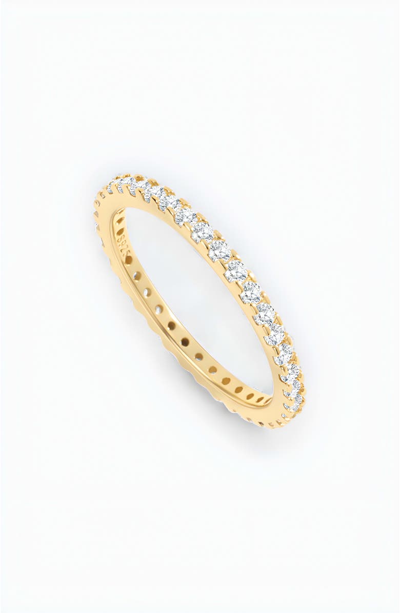 Mint & Lily April Birthstone Eternity Stacking Ring, Main, color, 18K Gold Over Sterling Silver