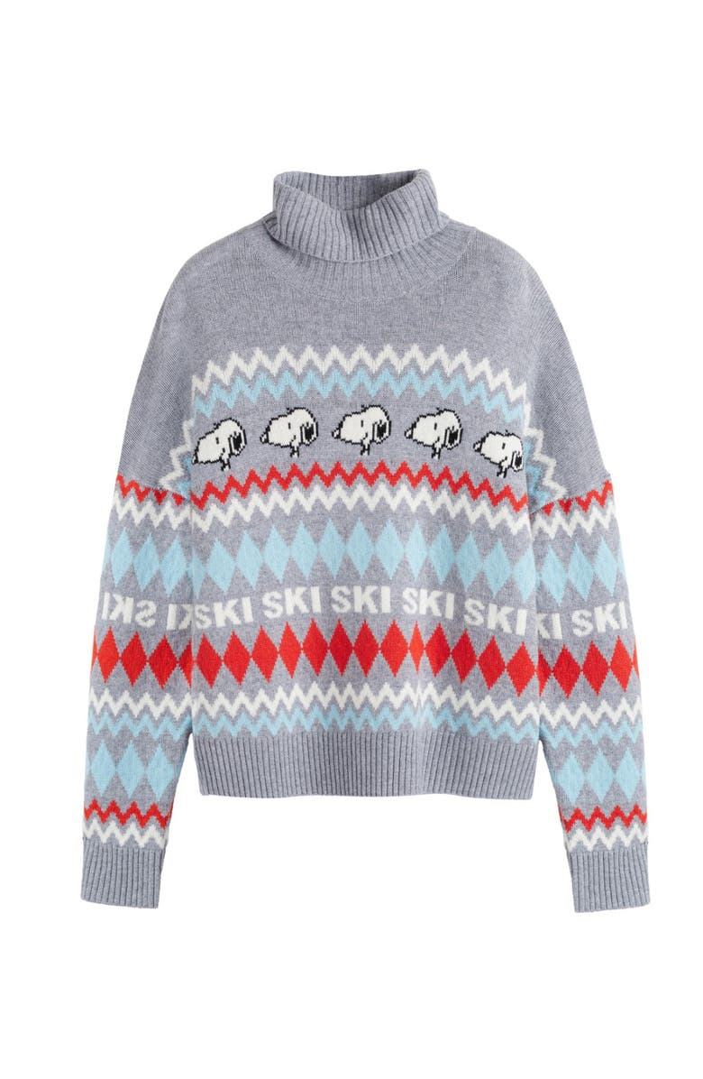 Chinti & Parker Wool-Cashmere Snoopy Ski Rollneck Sweater, Alternate, color, 