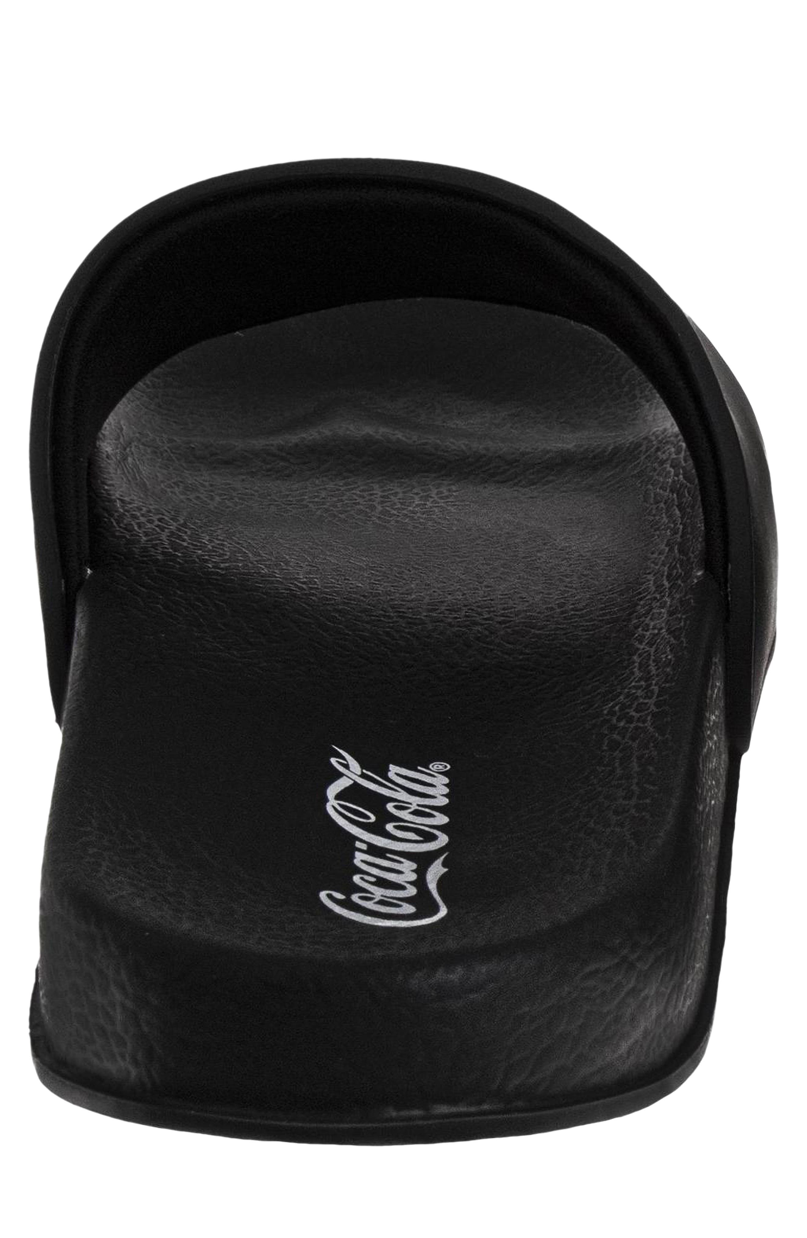 Coca-Cola Coke® Slide Sandal, Alternate, color, BLACK