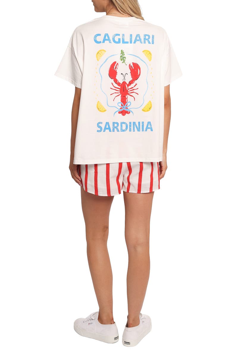 Petal & Pup Cagliari Cotton T-Shirt & Shorts Set, Alternate, color, Sardinia