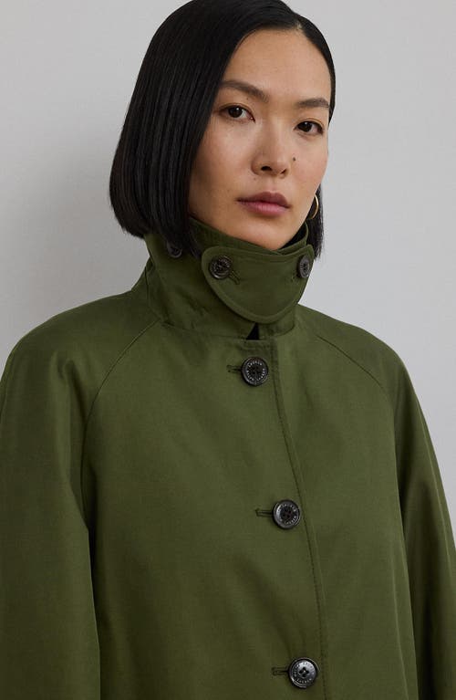 Ralph Lauren Lauren Cotton Blend Coat In Olive Grove
