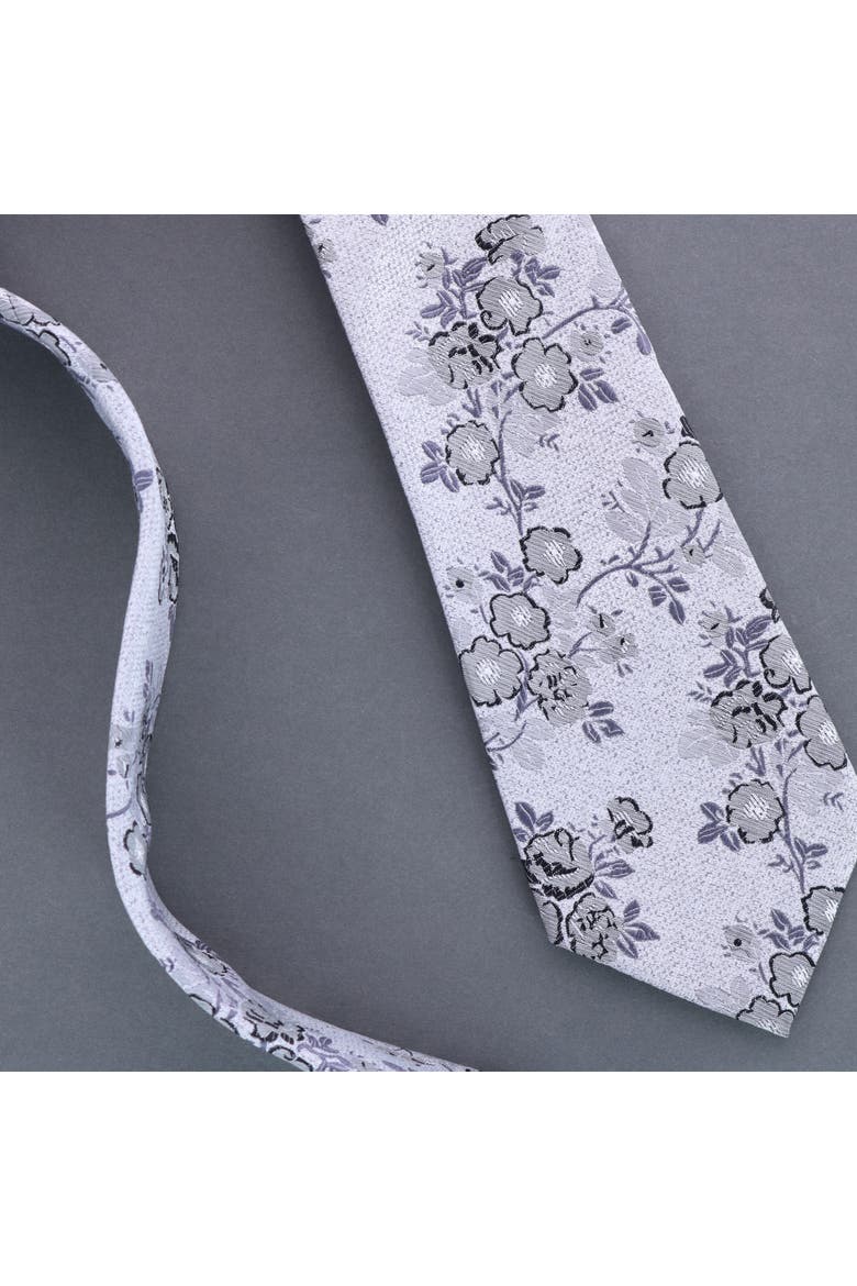 Florian Silk Novelty Necktie, Alternate, color, Grey and Black