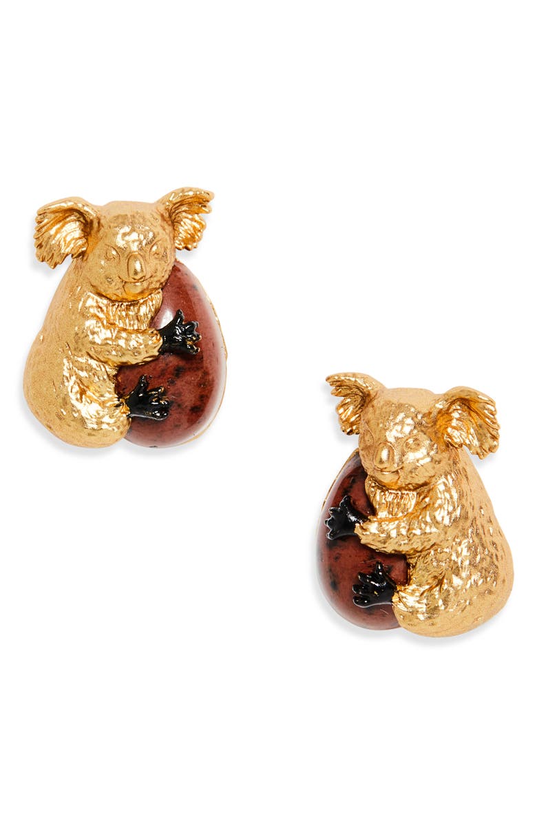 Zimmermann Mira Single Chain Koala Ear Cuff, Main, color, Gold/ Multi