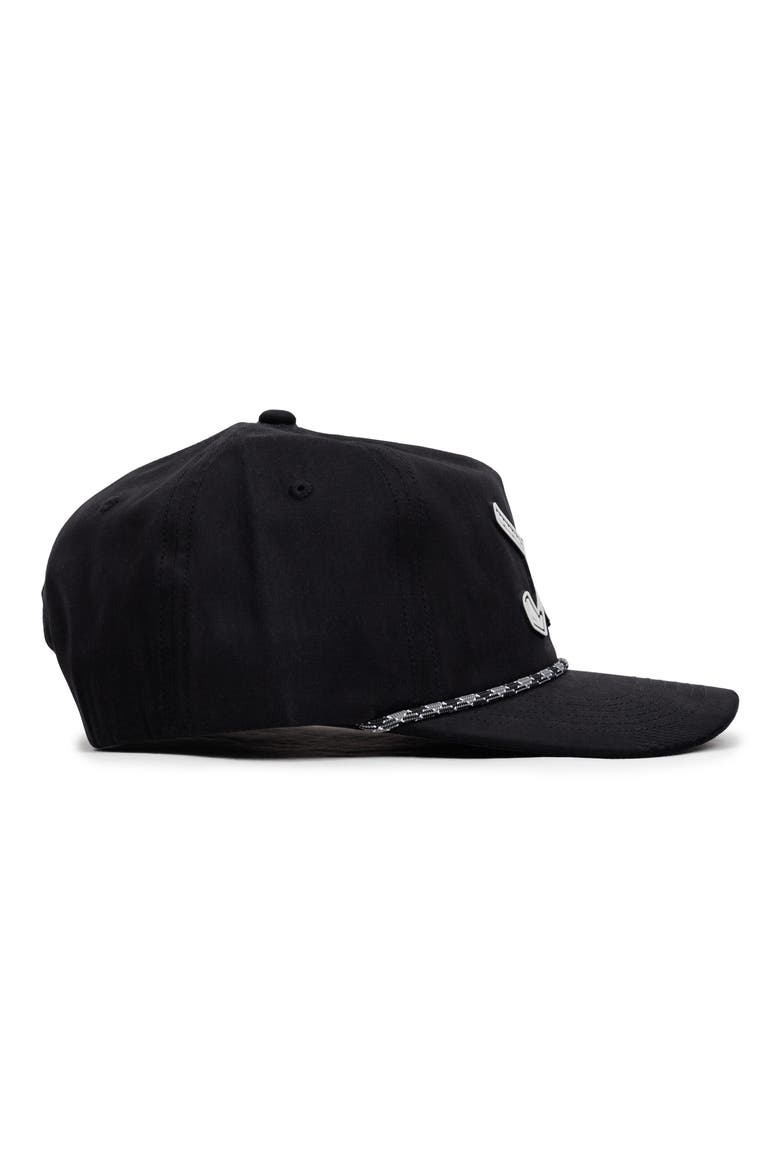 Slice of Death Rope Trim Baseball Cap, Alternate, color, BLACK