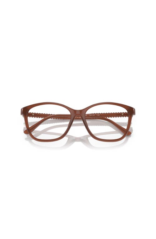 Michael Kors 55mm Square Optical Glasses In Brown