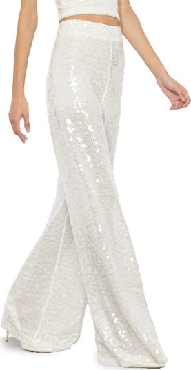 Athena Sequin Flare Wide Leg Pants