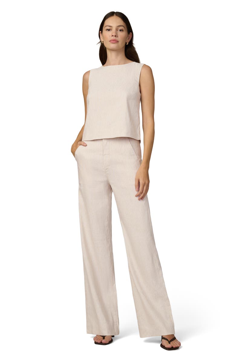 Joe's The Clean Stripe Wide Leg Linen Blend Pants, Alternate, color, Mirco Stripe