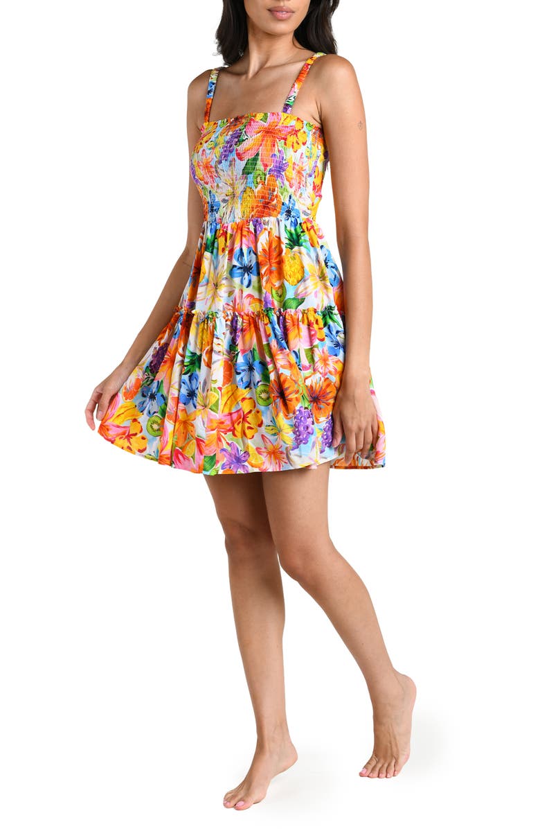 La Blanca Flora de Fruta Cover-Up Minidress, Alternate, color,