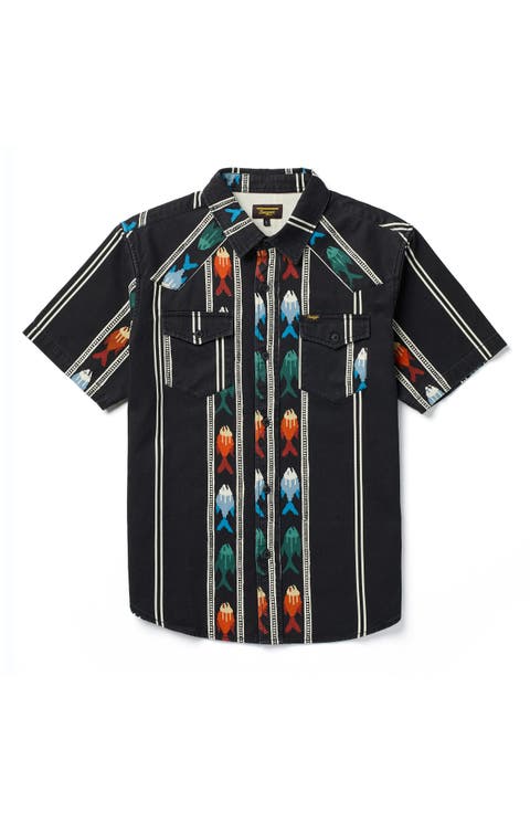 Amarillo Short Sleeve Cotton Twill Button-Up Shirt