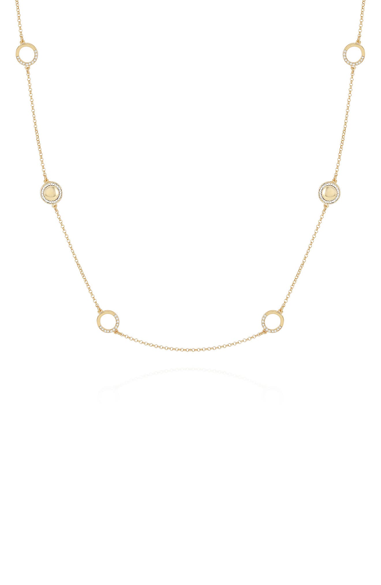 T Tahari Crystal Station Necklace