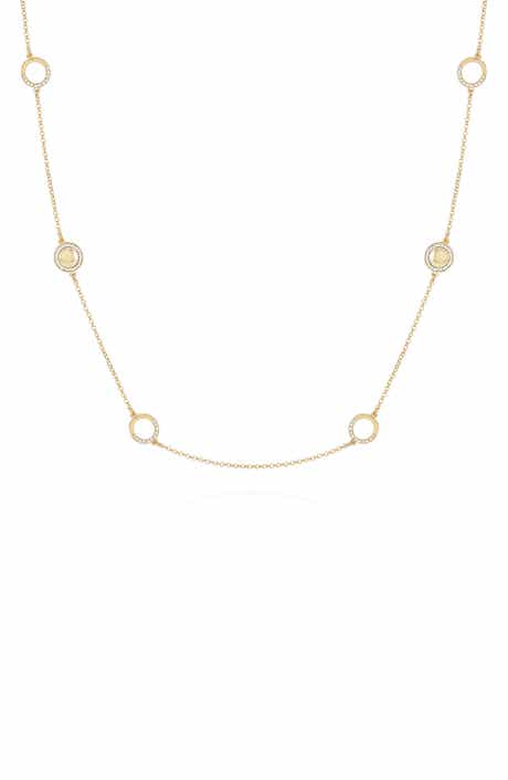 T Tahari Crystal Station Necklace