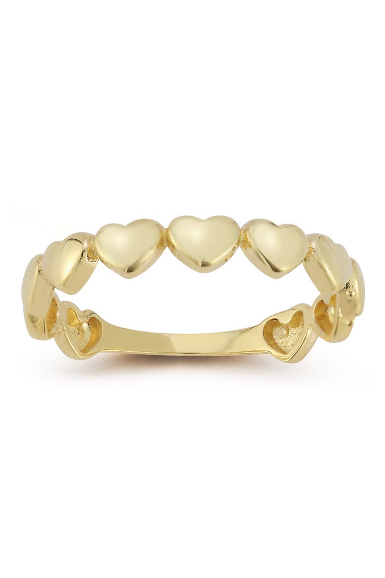 Heart Band Ring, Alternate, color, GOLD
